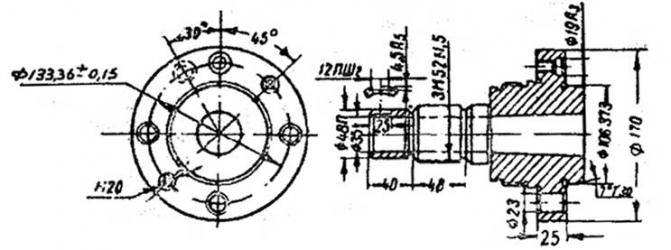 1а616 эскиз конца шпинделя 1а616 эскиз конца шпинделя
